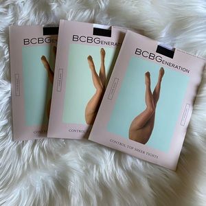 BCBGeneration Control Top Sheer Tights Black